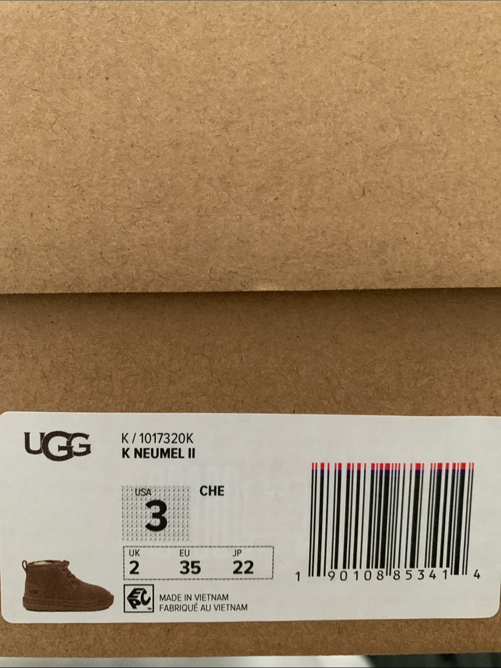 UGG Kids Neumel II Chestnut Boot